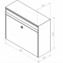 MEFA Briefkasten VALS 101 Basaltgrau Semi-Matt RAL 7012 -Türschilder aus Edelstahl Geschäft mefa briefkasten vals 101 basaltgrau semi matt ral 70123