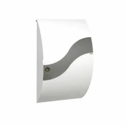 MEFA Briefkasten WAVE 630 Verkehrsweiß Glänzend RAL 9016 Edelstahl Welle