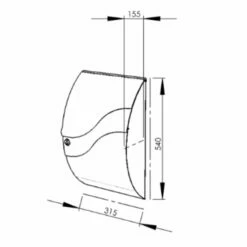 MEFA Briefkasten WAVE 630 Verkehrsweiß Glänzend RAL 9016 Edelstahl Welle -Türschilder aus Edelstahl Geschäft mefa briefkasten wave 630 verkehrsweiss glaenzend ral 9016 edelstahl welle3