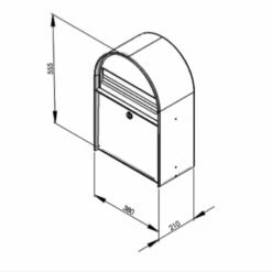 MEFA Extra Großer Briefkasten AMBER 400 Anthrazitgrau Glänzend RAL 7016 -Türschilder aus Edelstahl Geschäft mefa extra grosser briefkasten amber 400 anthrazitgrau glaenzend ral 70162