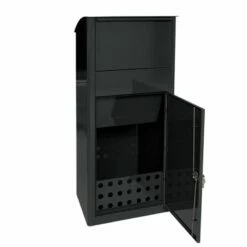 MEFA MEGA 459 Paketkasten Tiefschwarz RAL 9005 Großer Renz Paketbriefkasten -Türschilder aus Edelstahl Geschäft mefa mega 459 paketkasten tiefschwarz ral 9005 grosser renz paketbriefkasten3