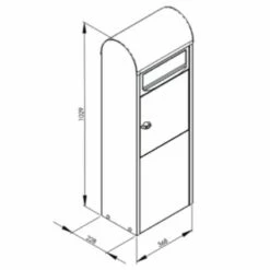 MEFA Paketbriefkasten ASH 475 Tiefschwarz Struktur RAL 9005 -Türschilder aus Edelstahl Geschäft mefa paketbriefkasten ash 475 tiefschwarz struktur ral 90053