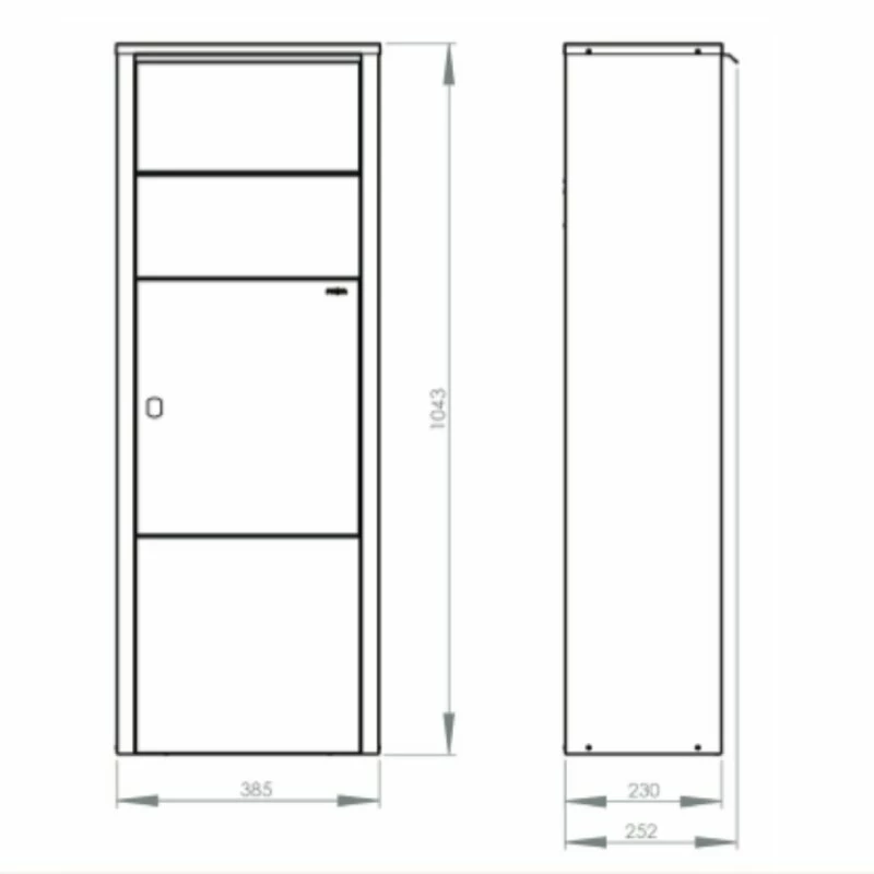 MEFA Paketbriefkasten HAZEL 477 Tiefschwarz Struktur RAL 9005 7 MEFA Paketbriefkasten HAZEL 477 Tiefschwarz Struktur RAL 9005 – Bild 7