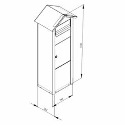 MEFA Paketbriefkasten PINE 485 Basaltgrau Struktur RAL 7012 -Türschilder aus Edelstahl Geschäft mefa paketbriefkasten pine 485 basaltgrau struktur ral 70122