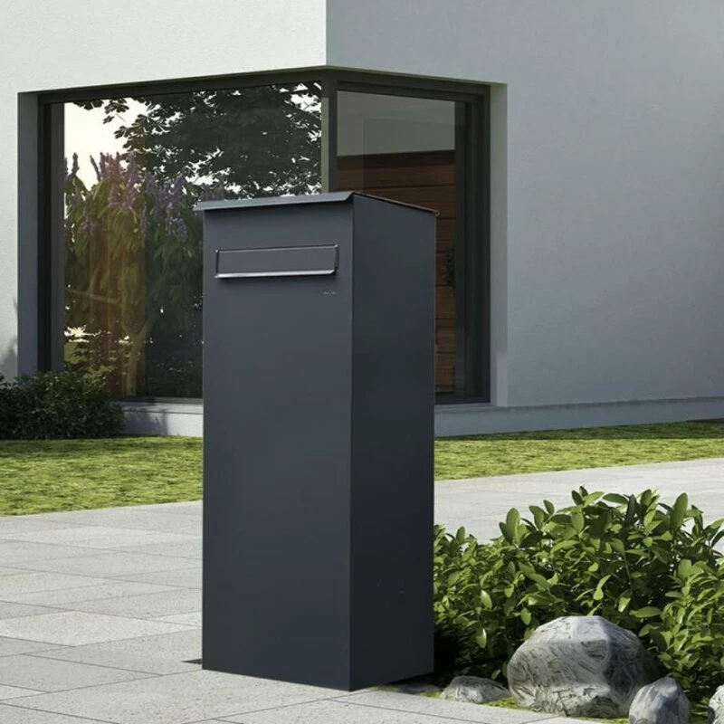 MEFA Paketkasten Oak 481 Tiefschwarz RAL 9005 Großer Renz Paketbriefkasten 4 MEFA Paketkasten Oak 481 Tiefschwarz RAL 9005 Großer Renz Paketbriefkasten – Bild 4