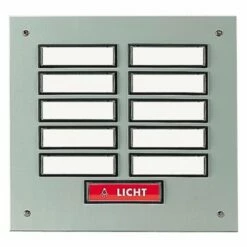 Mehrfamilienklingel 10 Wohneinheiten + Lichttaster Inklusive UP-Kasten -Türschilder aus Edelstahl Geschäft mehrfamilienklingel 10 wohneinheiten lichttaster inklusive up kasten2