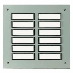 Mehrfamilienklingel 12 Wohneinheiten Inklusive UP-Kasten -Türschilder aus Edelstahl Geschäft mehrfamilienklingel 12 wohneinheiten inklusive up kasten2