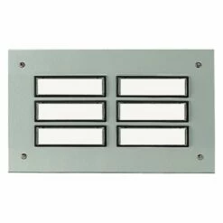 Mehrfamilienklingel 6 Wohneinheiten Inklusive UP-Kasten -Türschilder aus Edelstahl Geschäft mehrfamilienklingel 6 wohneinheiten inklusive up kasten2