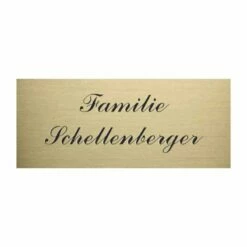 Messingschild Gebürstet 100x40mm