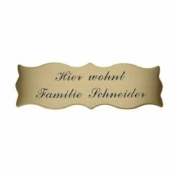 Messingschild Gebürstet 125x40mm