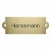 Messingschild Gebürstet 73x23mm