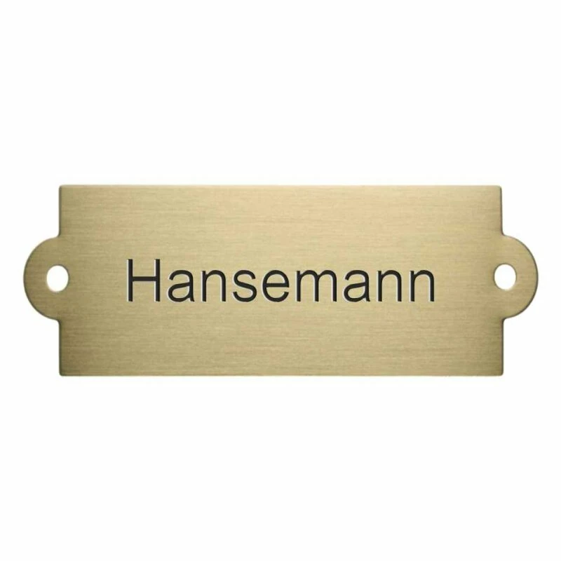Messingschild Gebürstet 73x23mm 1 Messingschild Gebürstet 73x23mm