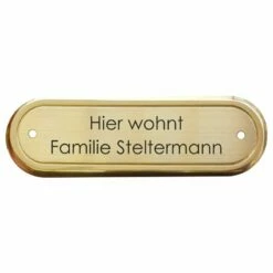 Messingschild Lackiert 145x45mm Mit Beschriftung -Türschilder aus Edelstahl Geschäft messingschild lackiert 145x45mm mit beschriftung2