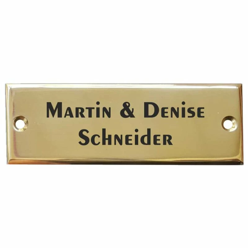 Messingschild Rechteckig 115 X 40 Mm Mit Beschriftung 1 Messingschild Rechteckig 115 X 40 Mm Mit Beschriftung