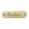 Messingschild Türschild Mit Vertiefter Lisene 98x28mm
