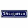 Mini-Straßenschild Biergarten