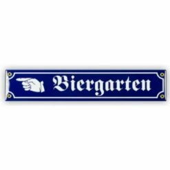 Mini-Straßenschild Biergarten Mit Hand Links