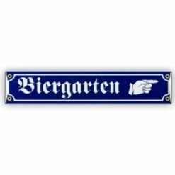 Mini-Straßenschild Biergarten Mit Hand Rechts