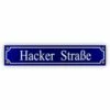 Mini-Straßenschild Hacker Straße