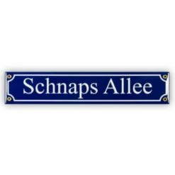 Mini-Straßenschild Schnaps Allee