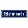 Mini-Straßenschild Weinlaube