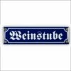 Mini-Straßenschild Weinstube