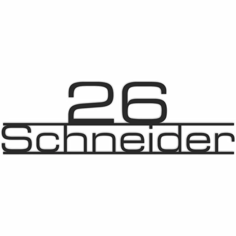 Moderne Edelstahl Hausnummer Mit Strassenname RITONA 2 Moderne Edelstahl Hausnummer Mit Strassenname RITONA – Bild 2