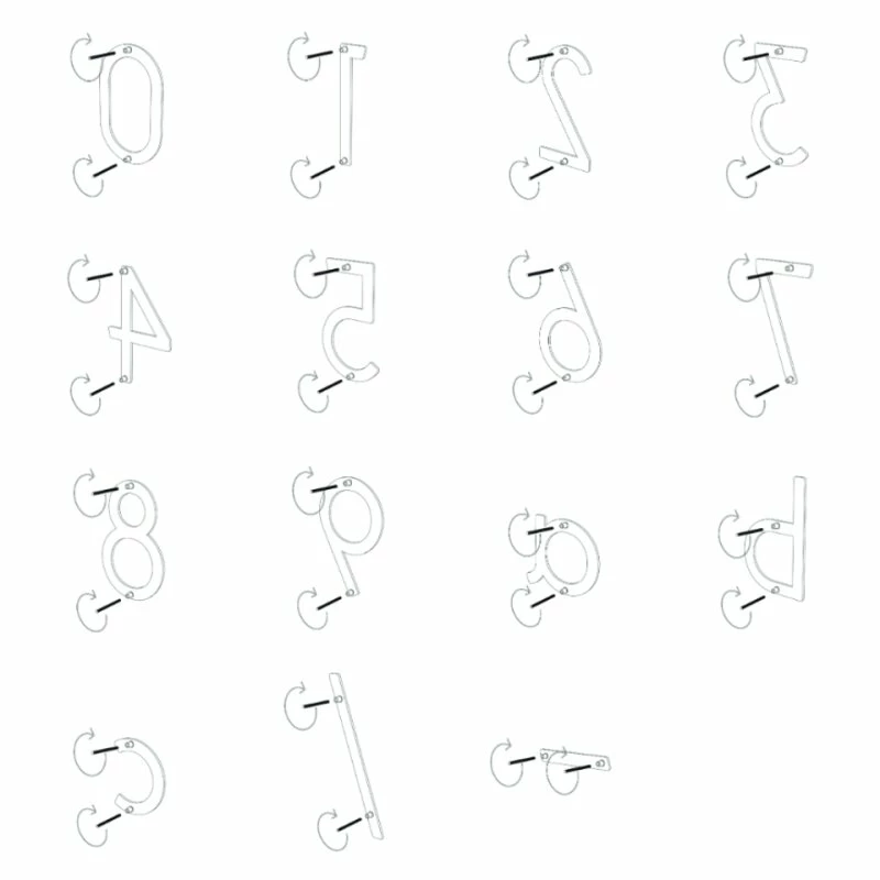 Moderne Hausnummer Bold Aus Pulverbeschichtetem Edelstahl 12 Cm 2 Moderne Hausnummer Bold Aus Pulverbeschichtetem Edelstahl 12 Cm – Bild 2