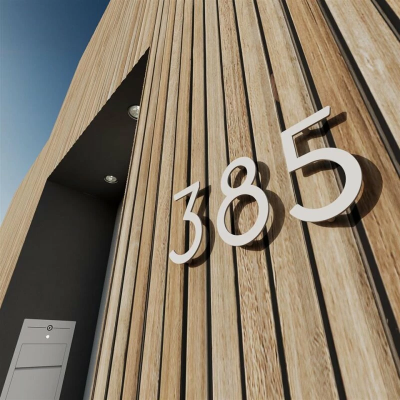 Moderne Hausnummer Bold Aus Pulverbeschichtetem Edelstahl 12 Cm 3 Moderne Hausnummer Bold Aus Pulverbeschichtetem Edelstahl 12 Cm – Bild 3