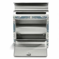 Moderner Briefkasten Mailbox Wandbriefkasten Edelstahl Royal Creme Blau -Türschilder aus Edelstahl Geschäft moderner briefkasten mailbox wandbriefkasten edelstahl royal creme blau5