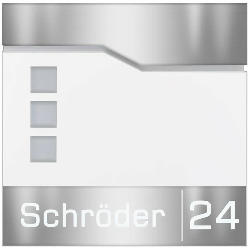 Moderner Briefkasten Mit FUNKKLINGEL Edelstahl Laser Namensblende 2 Moderner Briefkasten Mit FUNKKLINGEL Edelstahl Laser Namensblende – Bild 2