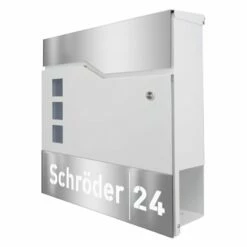 Moderner Briefkasten Mit FUNKKLINGEL Edelstahl Laser Namensblende 12 Moderner Briefkasten Mit FUNKKLINGEL Edelstahl Laser Namensblende -Türschilder aus Edelstahl Geschäft moderner briefkasten mit funkklingel edelstahl laser namensblende3