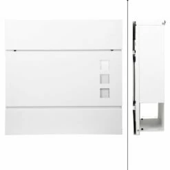 Moderner Design Briefkasten Mit Zeitungsfach RAL 9010 Verkehrsweiss -Türschilder aus Edelstahl Geschäft moderner design briefkasten mit zeitungsfach ral 9010 verkehrsweiss3