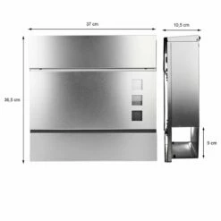 Moderner Design Edelstahl Briefkasten Mit Zeitungsfach Und Schmuckfenster -Türschilder aus Edelstahl Geschäft moderner design edelstahl briefkasten mit zeitungsfach und schmuckfenster6