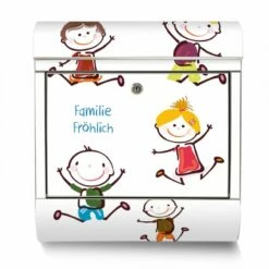 Moderner Edelstahl Briefkasten Mailbox Wandbriefkasten Happy Kids -Türschilder aus Edelstahl Geschäft moderner edelstahl briefkasten mailbox wandbriefkasten happy kids3