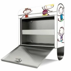 Moderner Edelstahl Briefkasten Mailbox Wandbriefkasten Happy Kids -Türschilder aus Edelstahl Geschäft moderner edelstahl briefkasten mailbox wandbriefkasten happy kids4