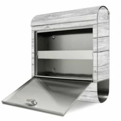 Moderner Edelstahl Briefkasten Mailbox Wandbriefkasten Weiß Gebeizt -Türschilder aus Edelstahl Geschäft moderner edelstahl briefkasten mailbox wandbriefkasten weiss gebeizt4