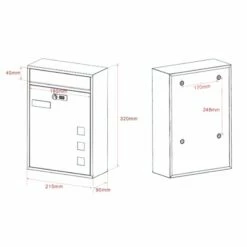 Moderner Wandbriefkasten Anthrazit Grau Mit Zahlenschloss Pulverbeschichtet -Türschilder aus Edelstahl Geschäft moderner wandbriefkasten anthrazit grau mit zahlenschloss pulverbeschichtet7