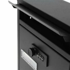 Moderner Wandbriefkasten Schwarz Mit Zahlenschloss Pulverbeschichtet -Türschilder aus Edelstahl Geschäft moderner wandbriefkasten schwarz mit zahlenschloss pulverbeschichtet4