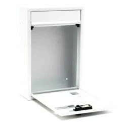 Moderner Wandbriefkasten Weiss Mit Zahlenschloss Pulverbeschichtet -Türschilder aus Edelstahl Geschäft moderner wandbriefkasten weiss mit zahlenschloss pulverbeschichtet4