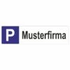 Musterfirma Parkplatzschild Langformat