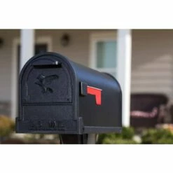 Original US-Mailbox Arlington Schwarz Lackiert Mit Eingeprägtem Adler -Türschilder aus Edelstahl Geschäft original us mailbox arlington schwarz lackiert mit eingepraegtem adler10