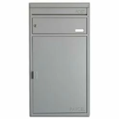 Paket Briefkasten Paketbriefkasten ScanPro 65 Silbergrau RAL 9006 -Türschilder aus Edelstahl Geschäft paket briefkasten paketbriefkasten scanpro 65 silbergrau ral 90062