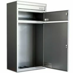 Paket Briefkasten Paketbriefkasten ScanPro 65 Silbergrau RAL 9006 -Türschilder aus Edelstahl Geschäft paket briefkasten paketbriefkasten scanpro 65 silbergrau ral 90063