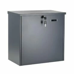 Paketbox Anthrazit Grau RAL 7016 Wandbriefkasten Paketannahme Paketkasten