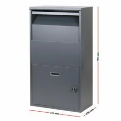 Paketbox Anthrazit Grau Standbriefkasten Paketannahme Zuhause RAL 7016 -Türschilder aus Edelstahl Geschäft paketbox anthrazit grau standbriefkasten paketannahme zuhause ral 70166