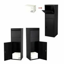 Paketbox Paketkasten Standbriefkasten Verzinkter Stahl Silber -Türschilder aus Edelstahl Geschäft paketbox paketkasten standbriefkasten verzinkter stahl silber3