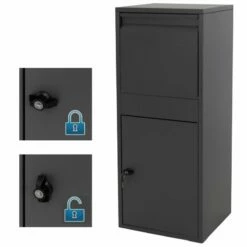 Paketbriefkasten 41x103x38 Cm RAL 7016 Anthrazit Grau -Türschilder aus Edelstahl Geschäft paketbriefkasten 41x103x38 cm ral 7016 anthrazit grau5