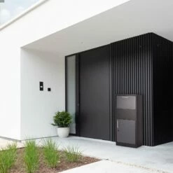 Paketbriefkasten Anthrazit Grau RAL 50x37x115cm Freistehend Abschließbar -Türschilder aus Edelstahl Geschäft paketbriefkasten anthrazit grau ral 50x37x115cm freistehend abschliessbar6