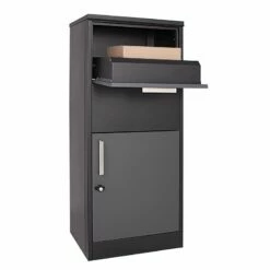 Paketbriefkasten Anthrazit Grau RAL 50x37x115cm Freistehend Abschließbar -Türschilder aus Edelstahl Geschäft paketbriefkasten anthrazit grau ral 50x37x115cm freistehend abschliessbar8